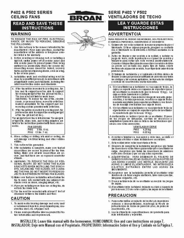 Broan Ventilation Hood P502 Series-page_pdf